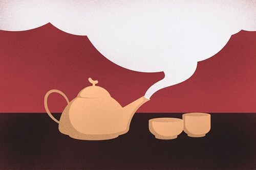 Teapot and two cups - Cookiebot