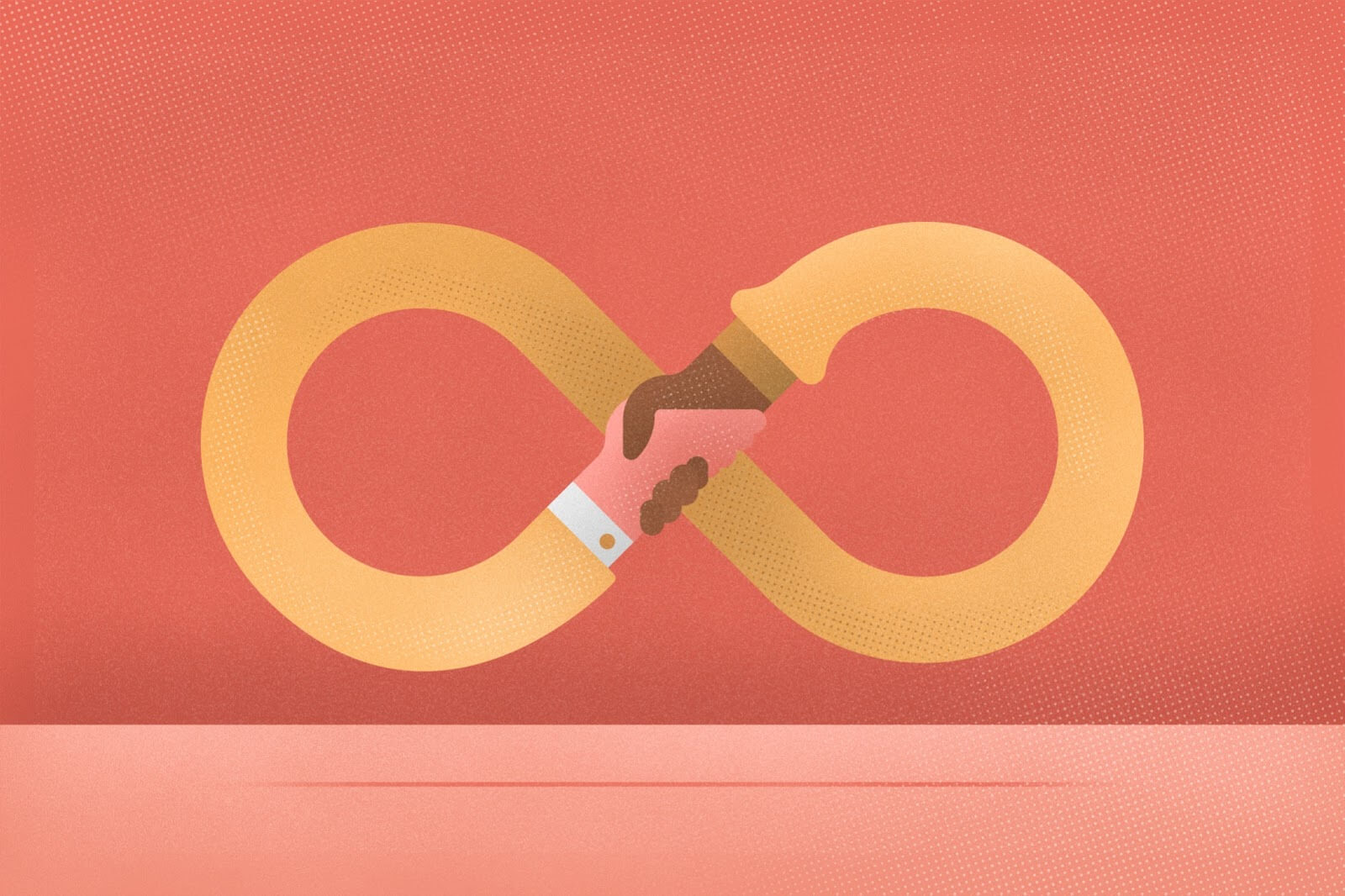 Illustration of Handshakes in an Infinity Symbol - Cookiebot