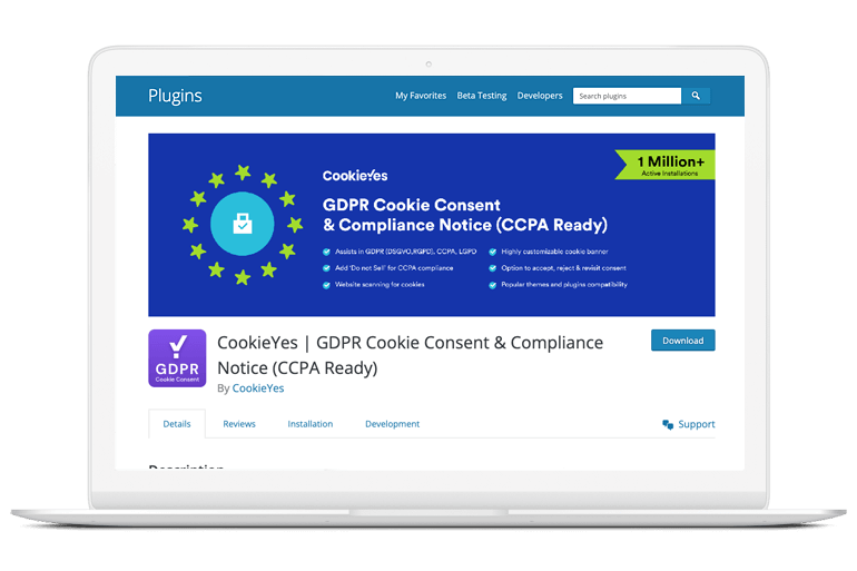 CookieYes GDPR cookie consent & compliance notice WordPress plugin - Cookiebot