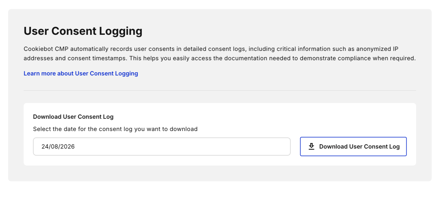 User consent logging