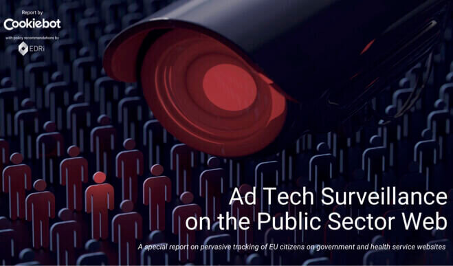 Cookiebot report on Ad Tech Surveillance on the Public Sector Web cover image - Cookiebot