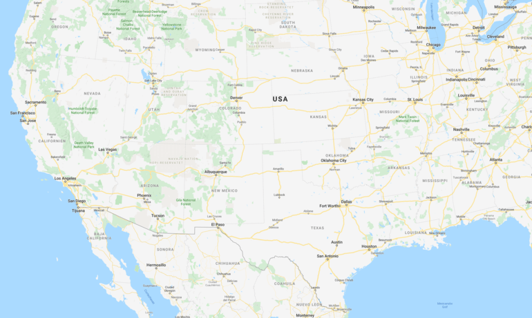 Map of USA - Cookiebot