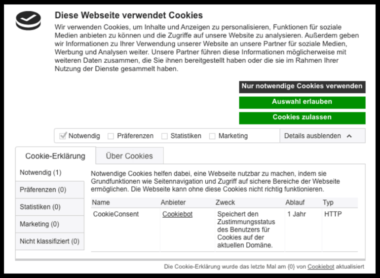 Cookie Texte Und Hinweise Fur Dsgvo Epr Konformitat Cookiebot