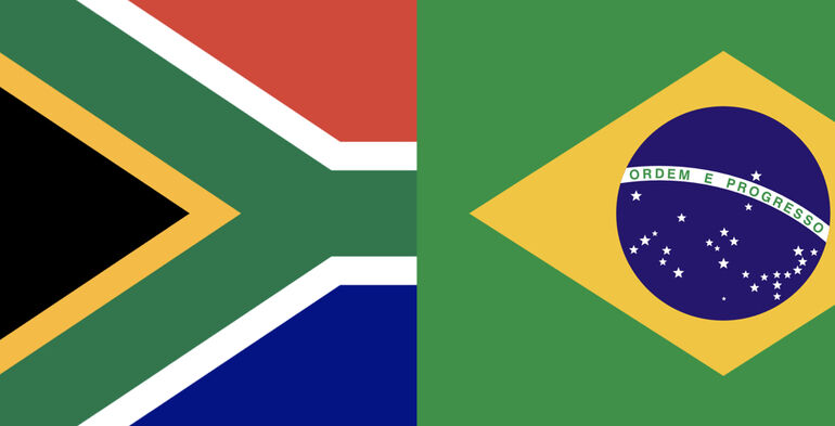 Half of the South African flag & half of the Brazil flag - Cookiebot