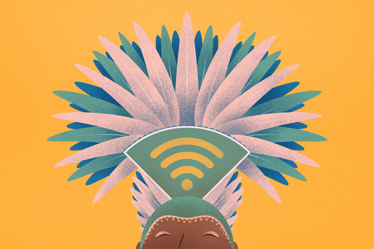 Carnival Head dress with wifi icon - Cookiebot