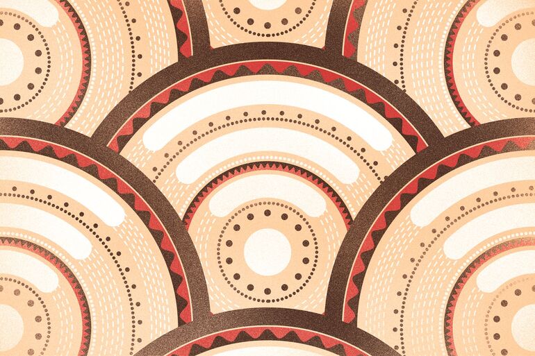 Red, brown & red circular pattern - Cookiebot